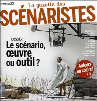 GAZETTE DES SCENARISTES | LA magazine side cover Issue 32 December 2007