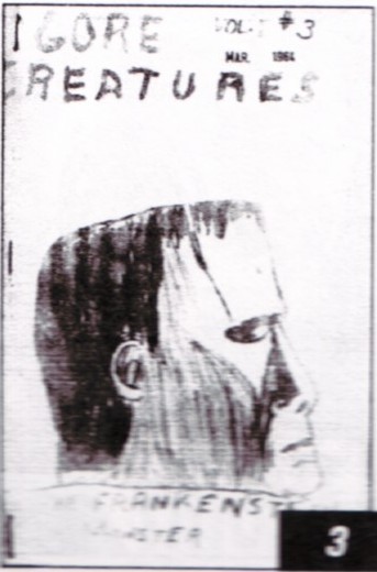 GORE CREATURES magazine side cover Issue 3  1964