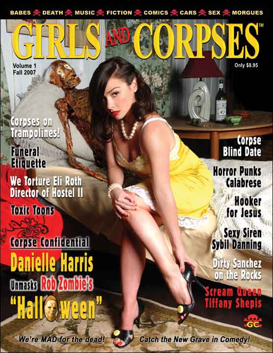 GIRLS AND CORPSES magazine side cover Issue 2 Fall 2007