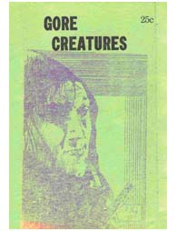 GORE CREATURES magazine side cover Issue 11 May 1967