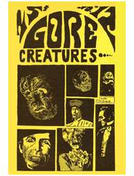 GORE CREATURES magazine side cover Issue 12 September 1967