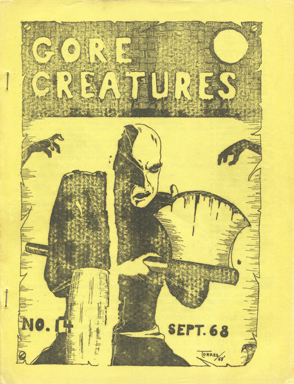 GORE CREATURES magazine side cover Issue 14 September 1968