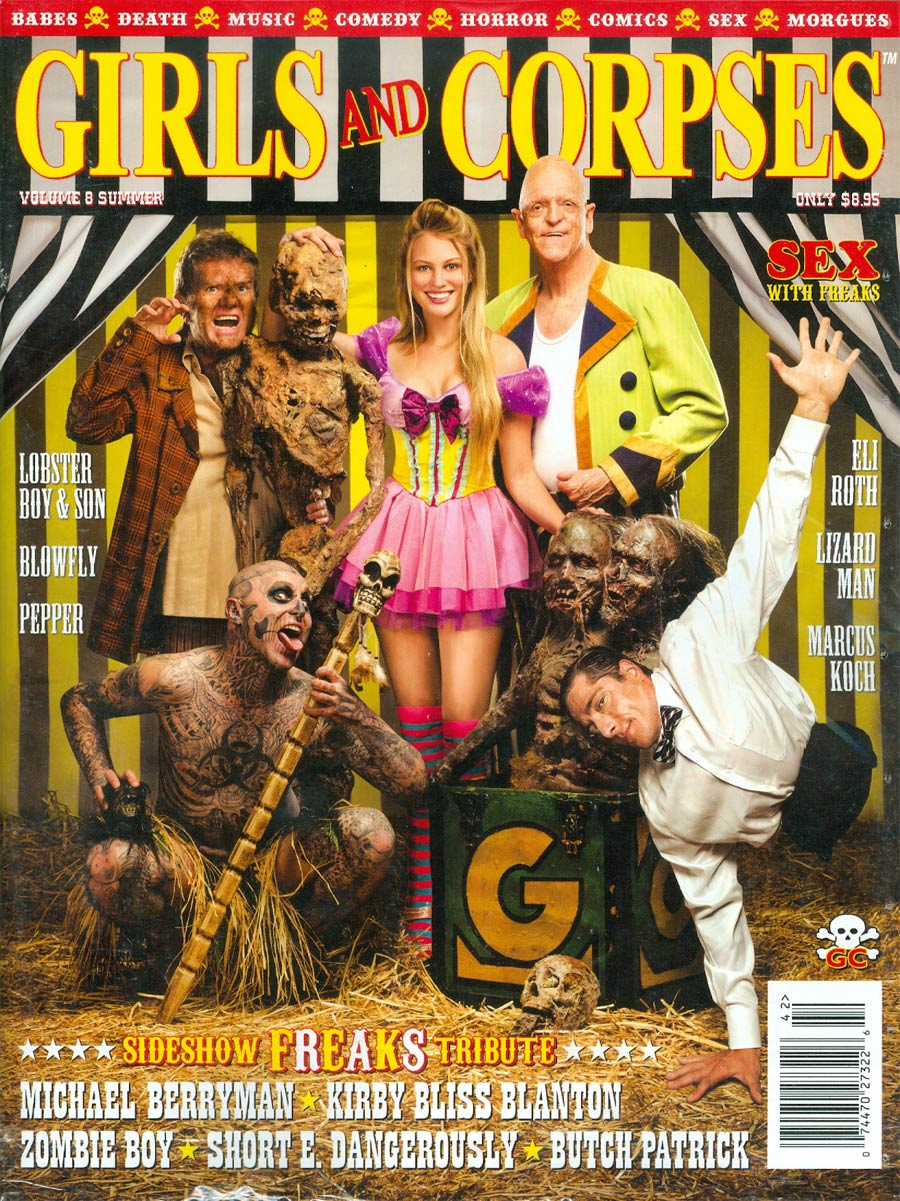 GIRLS AND CORPSES magazine side cover Issue 23 Summer 2014