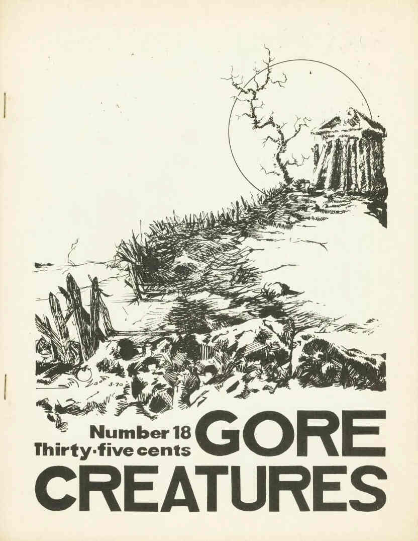 GORE CREATURES magazine side cover Issue 18 August 1970