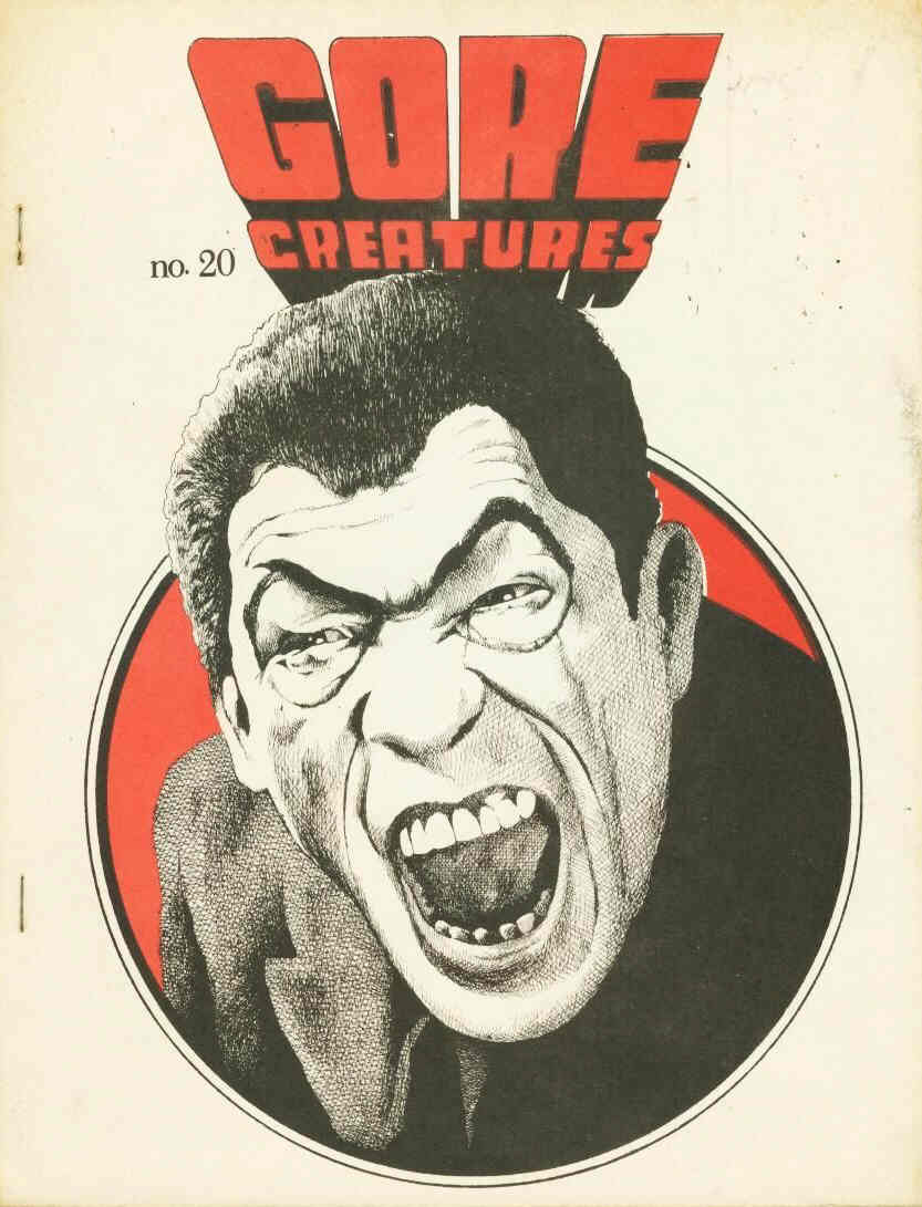 GORE CREATURES magazine side cover Issue 20  1971