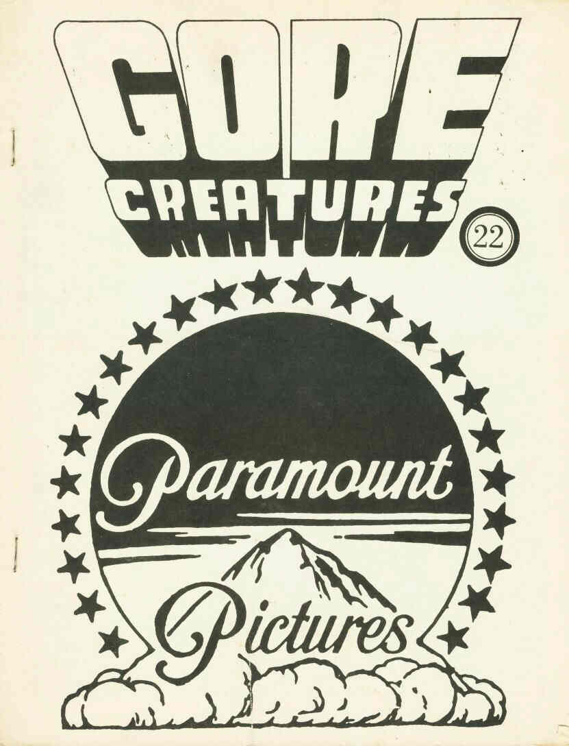 GORE CREATURES magazine side cover Issue 22 August 1973