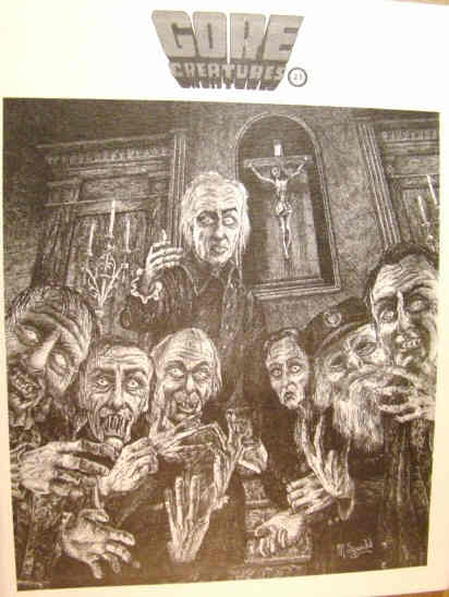 GORE CREATURES magazine side cover Issue 23 January 1975