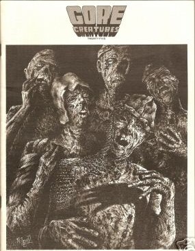 GORE CREATURES magazine side cover Issue 25 September 1976