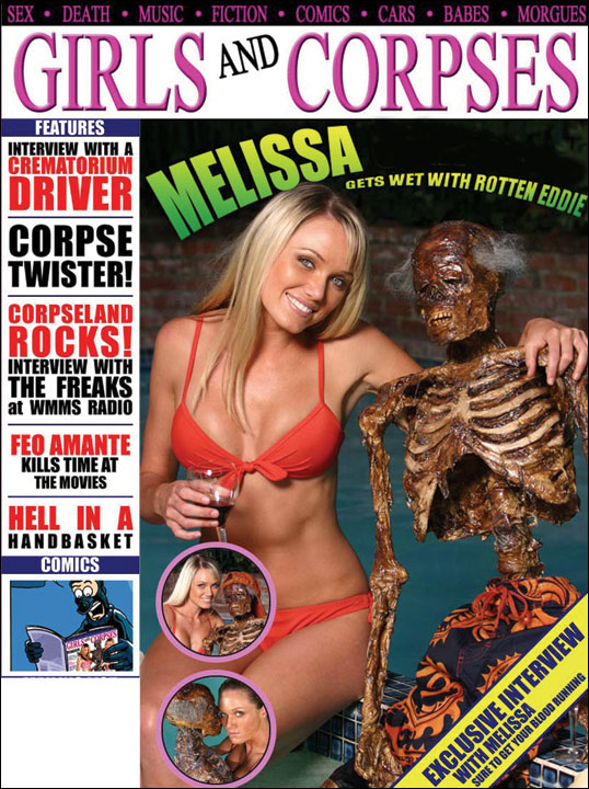 GIRLS AND CORPSES magazine side cover Issue 2  