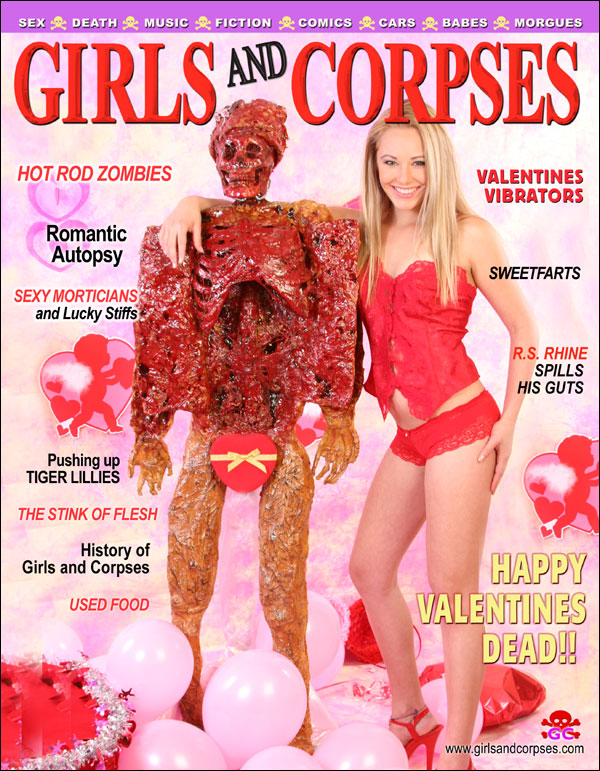 GIRLS AND CORPSES magazine side cover Issue 4  