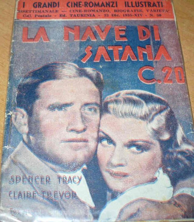 GRANDI CINE-ROMANZI ILLUSTRATI | I magazine side cover Issue 50 22 December 1935
