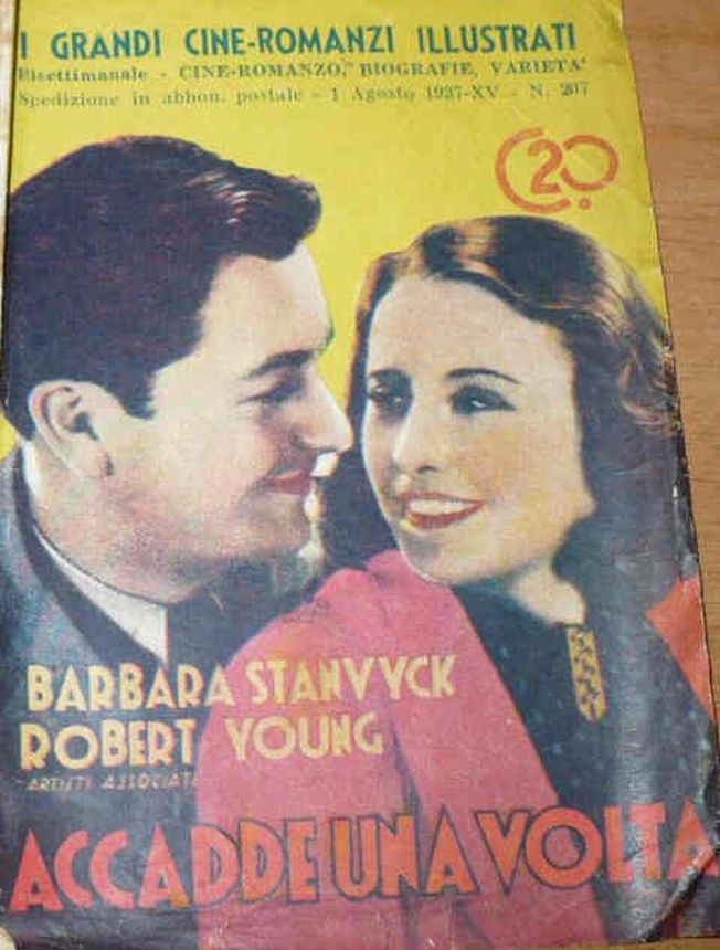 GRANDI CINE-ROMANZI ILLUSTRATI | I magazine side cover Issue 207 1 August 1937