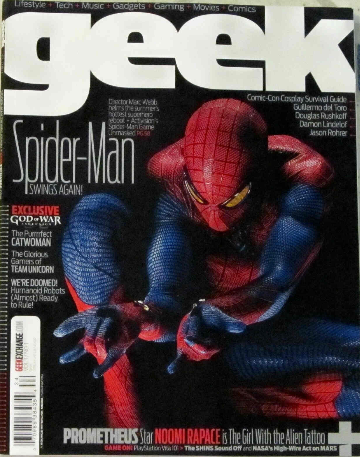 GEEK (USA) magazine side cover Issue 1 June 2012