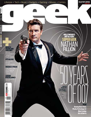 GEEK (USA) magazine side cover Issue 3 October 2012