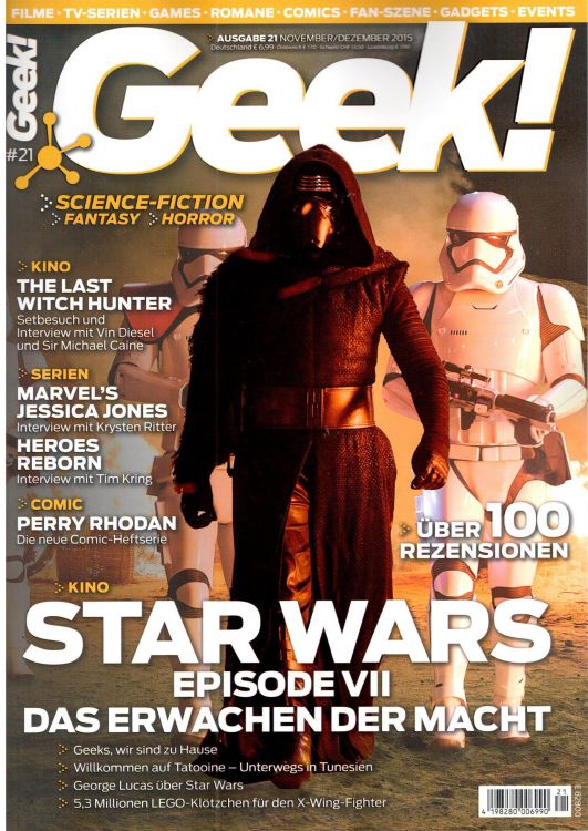 GEEK (De) magazine side cover Issue 21 November/December 2015