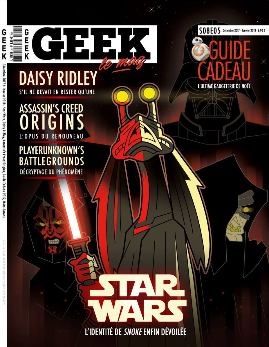 GEEK (FRANCE) magazine side cover Issue 21  December 2017 - January 2018 