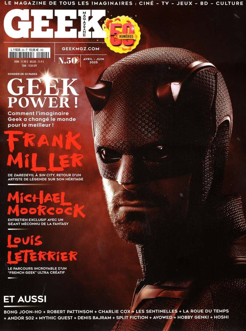 GEEK (FRANCE) magazine side cover Issue 50  April/June 2025