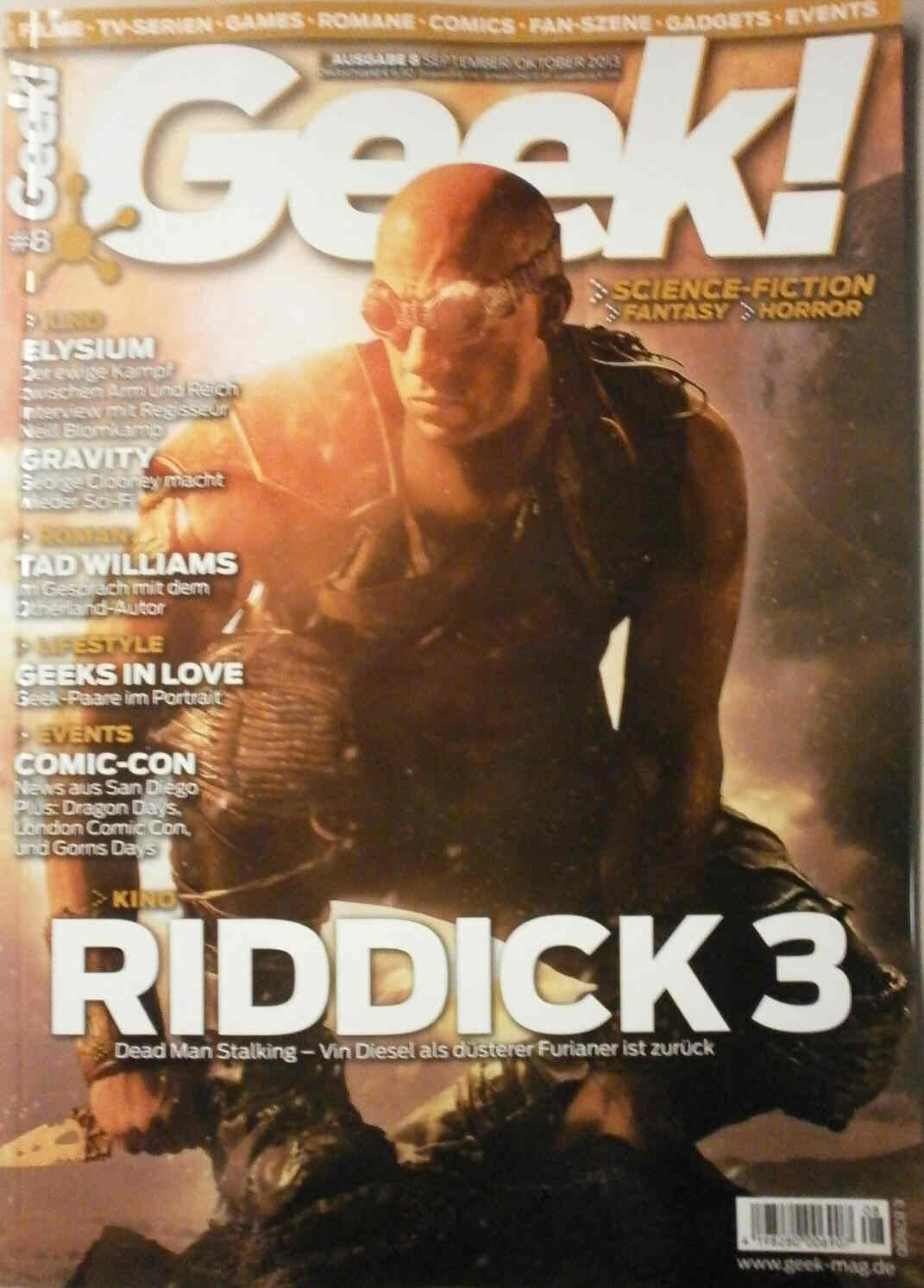 GEEK (De) magazine side cover Issue 08 September/October 2013
