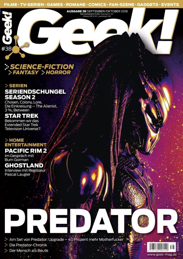 GEEK (De) magazine side cover Issue 38  September/October 2018