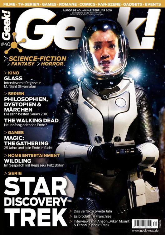 GEEK (De) magazine side cover Issue 40  January/February 2019