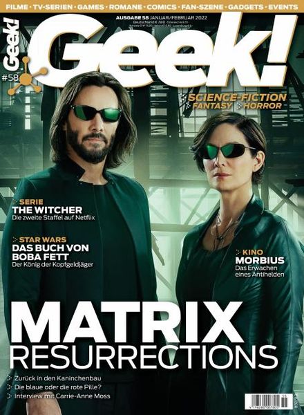 GEEK (De) magazine side cover Issue 58  January/February 2022