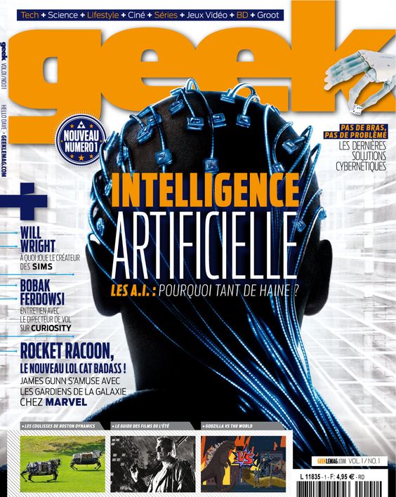 GEEK (FRANCE) magazine side cover Issue 1  May/June 2014