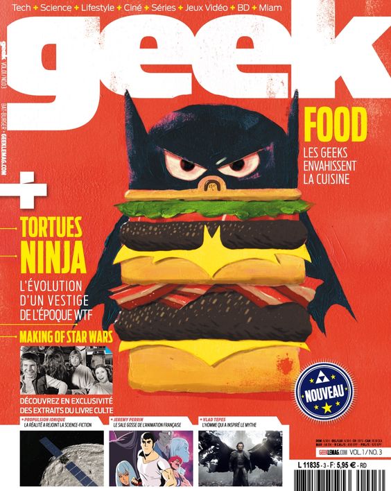 GEEK (FRANCE) magazine side cover Issue 3  September/October 2014