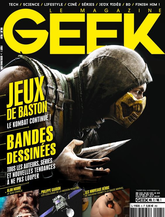 GEEK (FRANCE) magazine side cover Issue 5  January/February 2015