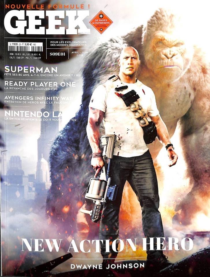 GEEK (FRANCE) magazine side cover Issue 23  April/June 2018
