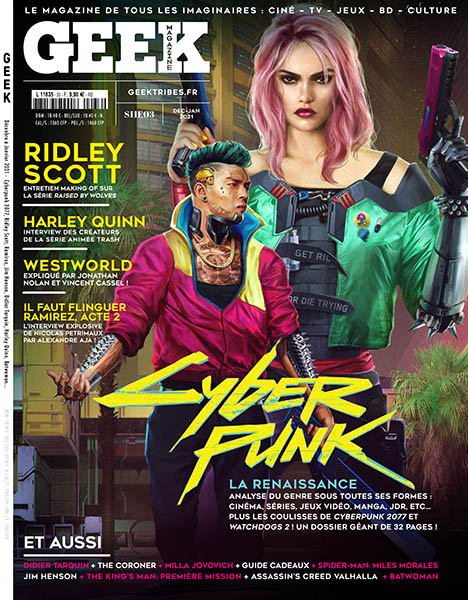 GEEK (FRANCE) magazine side cover Issue 33  December 2020/ January 2021 