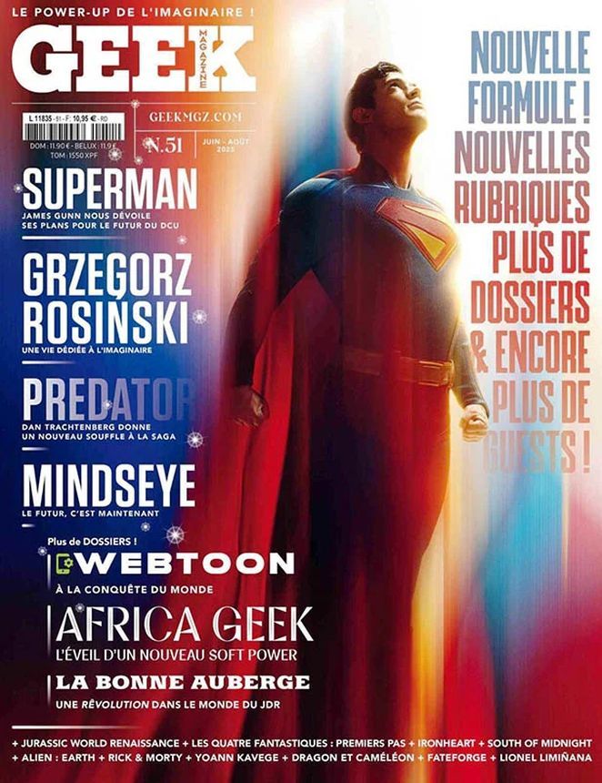 GEEK (FRANCE) magazine side cover Issue 51  June/August 2025