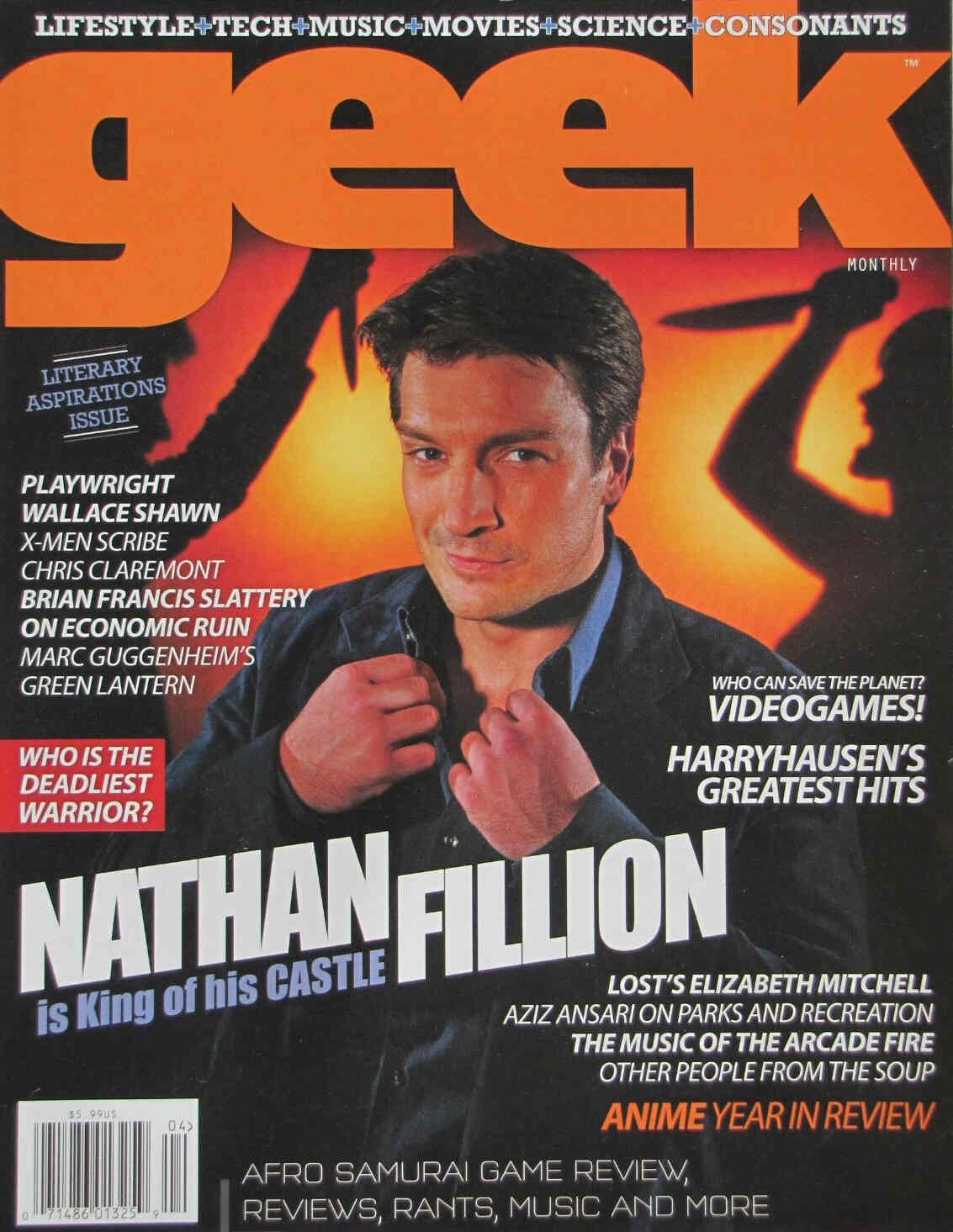 GEEK MONTHLY magazine side cover April 2009