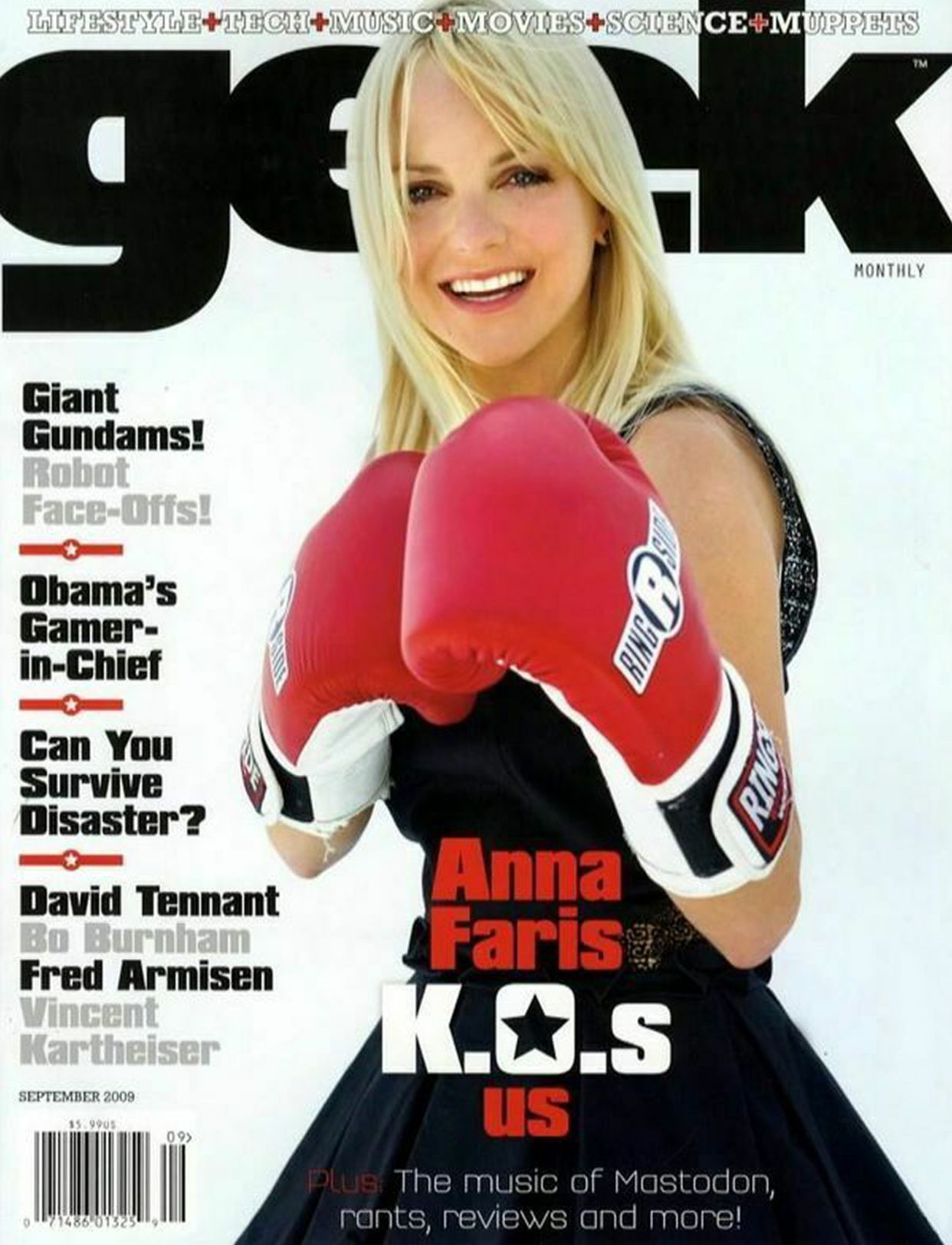 GEEK MONTHLY magazine side cover  September 2009