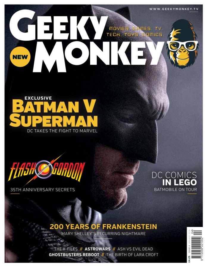 GEEKY MONKEY magazine side cover Issue 4 January 2016