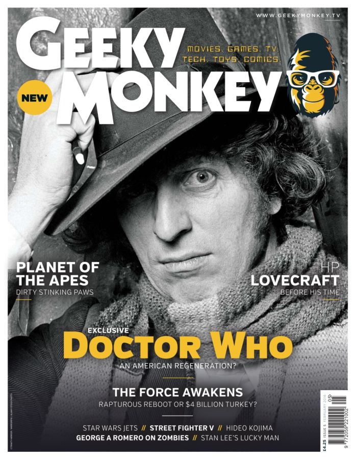 GEEKY MONKEY magazine side cover Issue 5 February 2016
