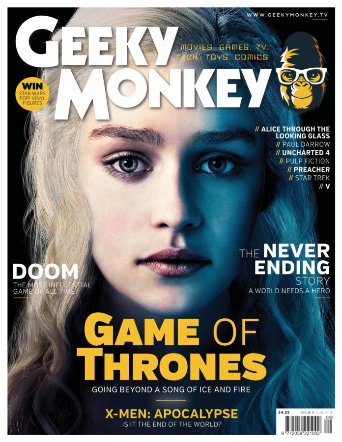 GEEKY MONKEY magazine side cover Issue 9 June 2016