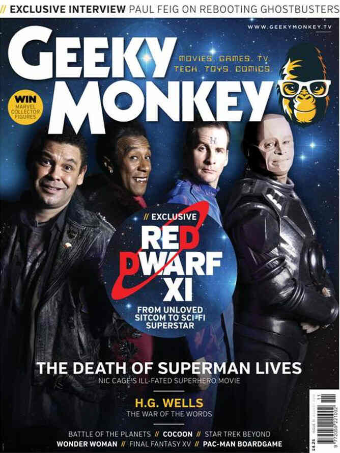 GEEKY MONKEY magazine side cover Issue 11 August 2016