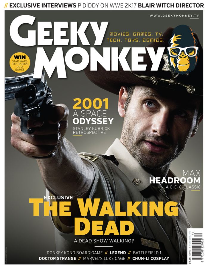GEEKY MONKEY magazine side cover Issue 13 October 2016