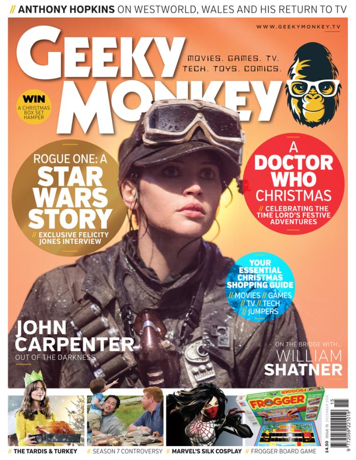 GEEKY MONKEY magazine side cover Issue 15 December 2016