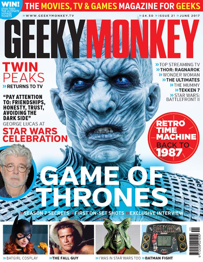 GEEKY MONKEY magazine side cover Issue 21 June 2017