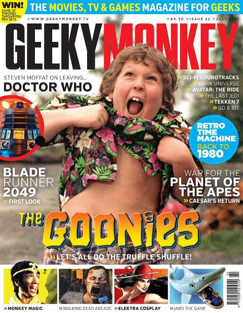 GEEKY MONKEY magazine side cover Issue 22 July 2017