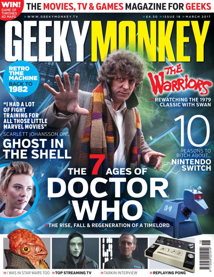 GEEKY MONKEY magazine side cover Issue 18 March 2017