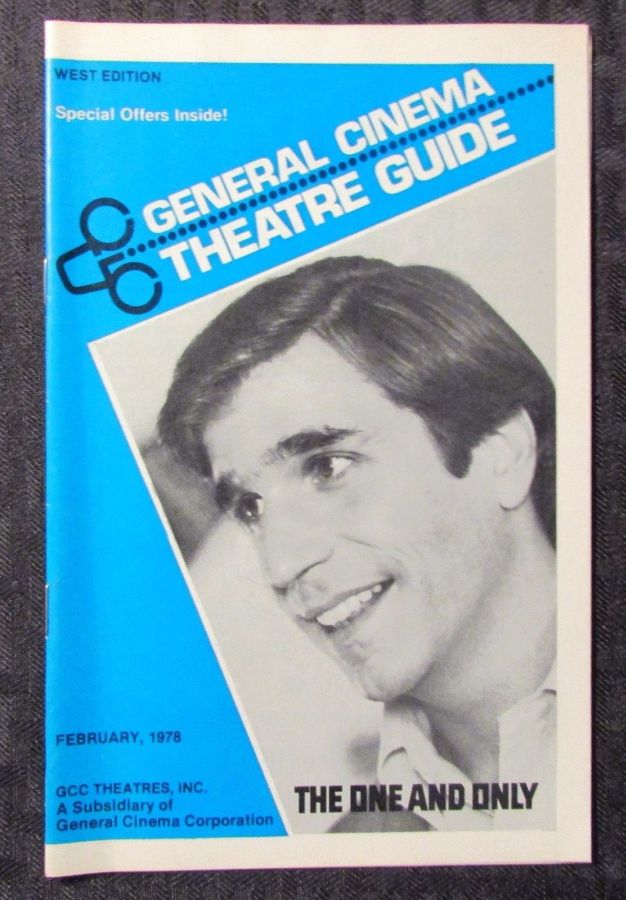 GENERAL CINEMA THEATRE GUIDE magazine side cover February 1978