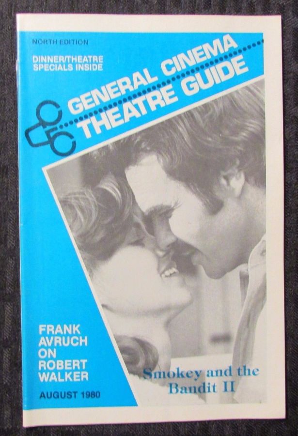 GENERAL CINEMA THEATRE GUIDE magazine side cover August 1980