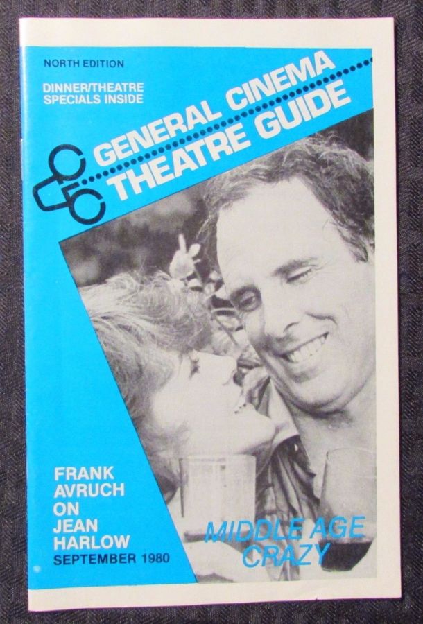 GENERAL CINEMA THEATRE GUIDE magazine side cover September 1980
