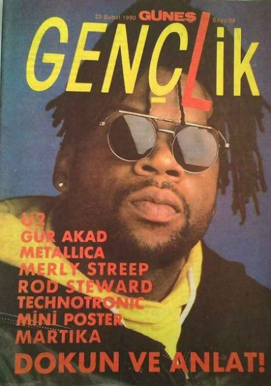 GENCLIK VE MUSIK magazine side cover Issue 96 23 February 1990