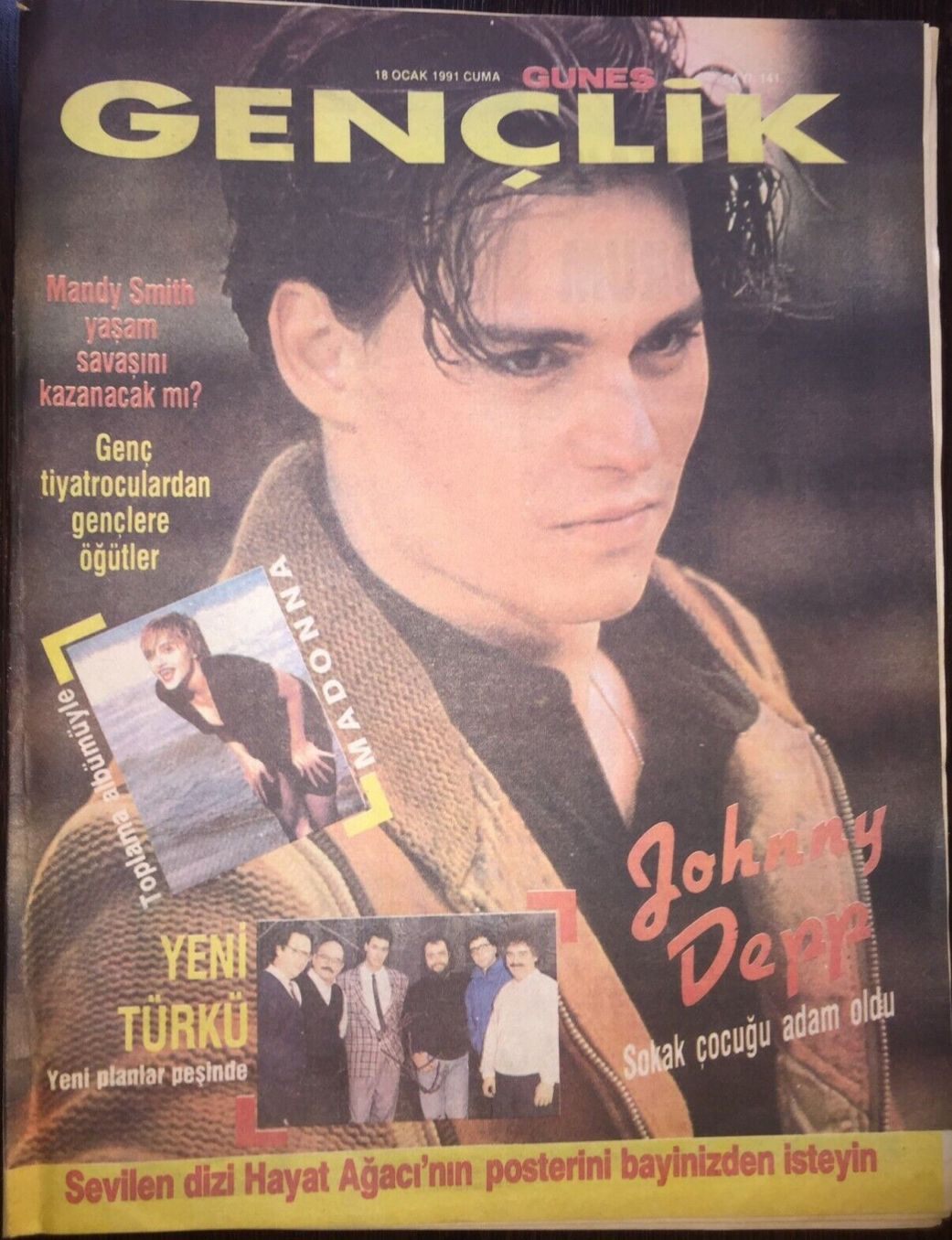 GENCLIK VE MUSIK magazine side cover  January 1991