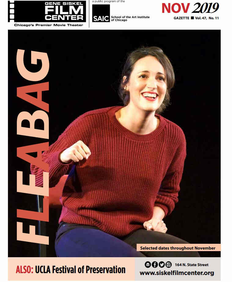 GENE SISKEL FILM CENTER magazine side cover  November 2019
