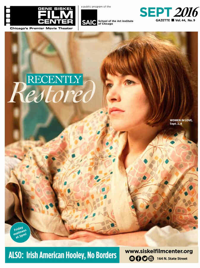 GENE SISKEL FILM CENTER magazine side cover September 2016