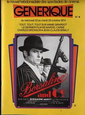 GENERIQUE (70s) magazine side cover Issue 4 23 October 1974
